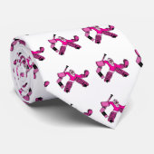 roze save goalie stropdas (Opgerold)