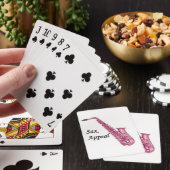 Roze sax pokerkaarten (Insitu)