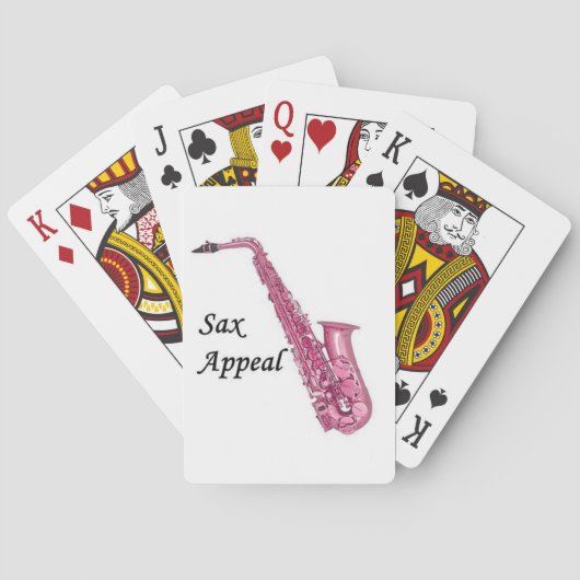 Roze sax pokerkaarten (Achterkant)