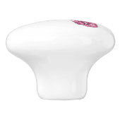 Roze Saxofoon Keramische Trek Knop (Zijkant)