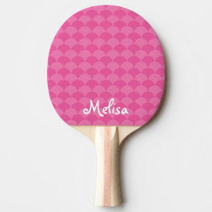 Roze scallop pingpong paddle voor tabletennis girl tafeltennisbatje