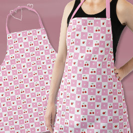 Roze schaakbord met Cherry and Flower Schort