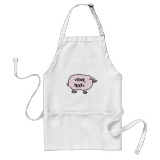 Roze Schaap, <YOUR TEXT> Standaard Schort