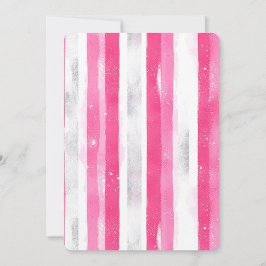 Roze Schaatsen Verjaardag Kaart (Achterkant)