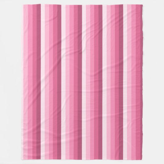 Roze schaduw strepen fleece deken (Voorkant)