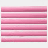 Roze schaduw strepen fleece deken (Voorkant (Horizontaal))