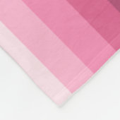 Roze schaduw strepen fleece deken (Hoek)
