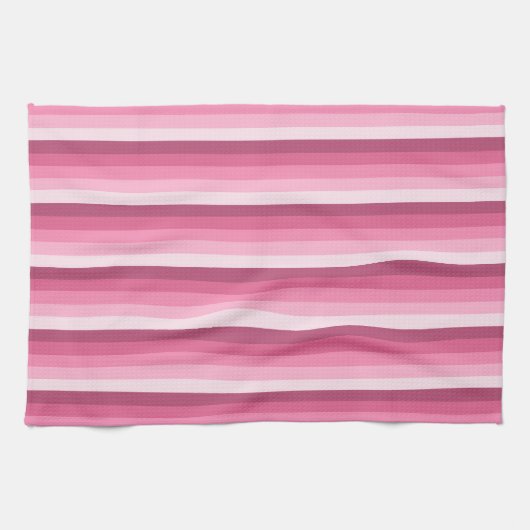 Roze schaduwstrepen theedoek (Horizontaal)
