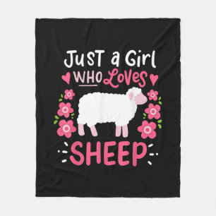 Roze schapen Alleen een meisje dat van schaapsca Fleece Deken