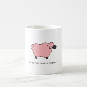 Roze schapen koffiemok