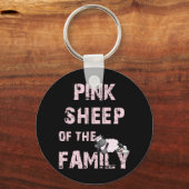 Roze schapen sleutelhanger (Voorkant)