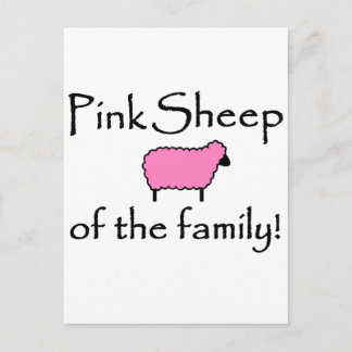 Roze Schapen van de Familie Briefkaart