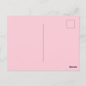 Roze Schattige Baby Meisje Roos bloemen baby showe Briefkaart (Achterkant)