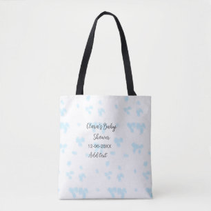 Roze schattige bloem baby shower waterverf moderne draagtas
