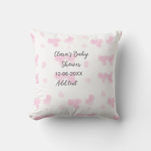 Roze schattige bloem baby shower waterverf moderne kussen