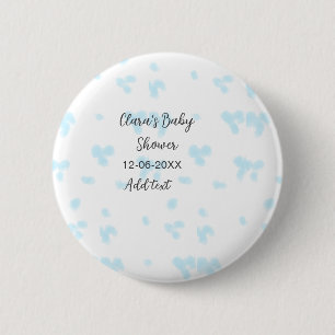Roze schattige bloem baby shower waterverf moderne ronde button 5,7 cm