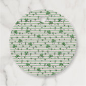 Roze, Schattige & Curvy St. Patrick's Day Bedankt Bedankjes Labels (Achterkant)