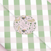 Roze, Schattige & Curvy St. Patrick's Day Bedankt Ronde Sticker