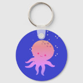 Roze Schattigee Baby Octopus Cartoon Sleutelhanger (Voorkant)