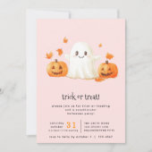 Roze Schattigee geest Spooktaculaire truc of behan Kaart (Voorkant)