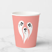 Roze Schattigee Geesten Papieren Bekers (Voorkant)