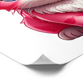 Roze Schattigee kat Poster (Hoek)