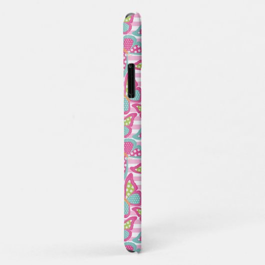 Roze Schattigee vlinder Case-Mate iPhone Case (Achterkant/rechts)