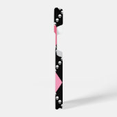 Roze schedel Argyle iPhone Hoesje (Linkerkant)