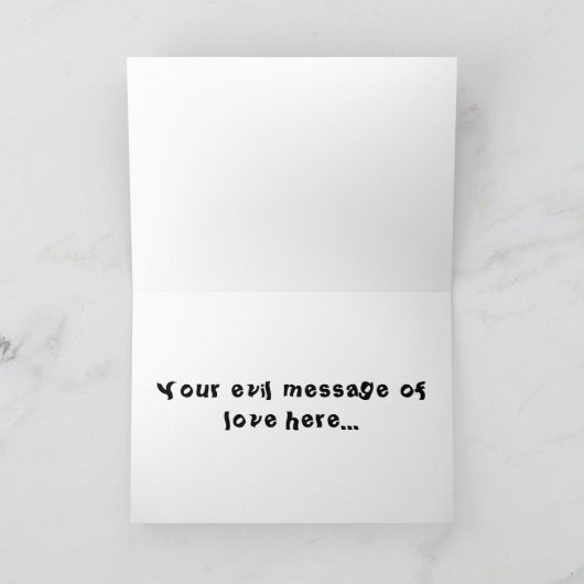 Roze schedel cupcake kaart (Binnen)