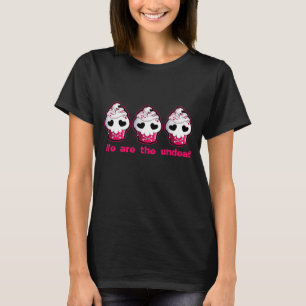 Roze schedel Cupcake T-shirt