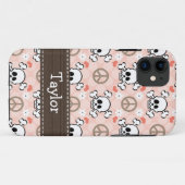 Roze schedel en kruisbeenderen Case-Mate iPhone case (Achterkant (horizontaal))