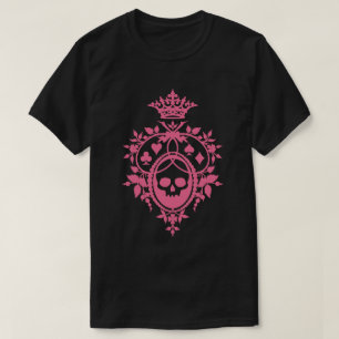 Roze schedel en uitsteeksels voor T-shirt