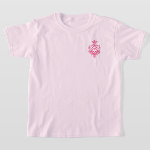 Roze schedel en uitsteeksels voor T-shirt