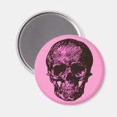 Roze schedel magneet (Voorkant / Achterkant)