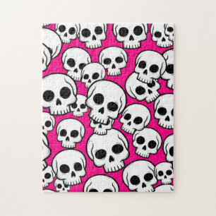 Roze Schedel Patroon Legpuzzel