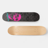 Roze schedel skateboard (Horizontaal)