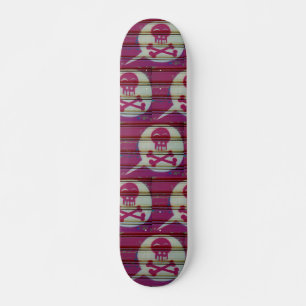 Roze schedel skateboard. skateboard