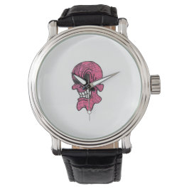 Roze schedel volgen horloge