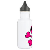 roze schedel waterfles (Links)