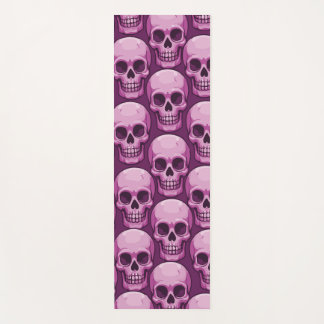 Roze Schedelpatroon – Krachtig Herhalend Ontwerp Yogamat