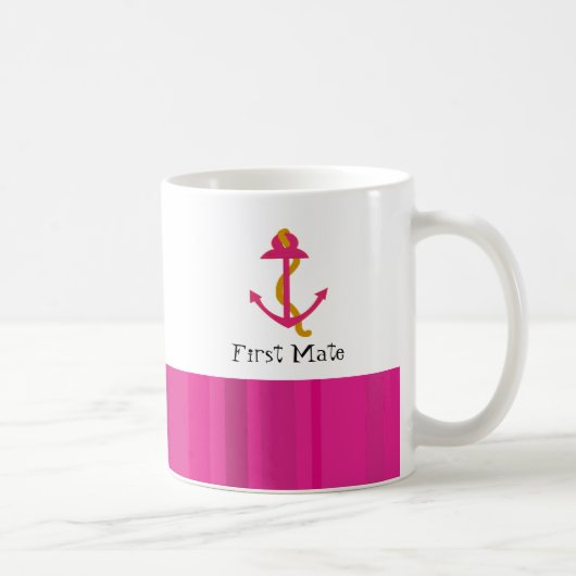 Roze scheepsanker koffiemok (Rechts)