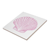 Roze Schelp Kust Tegeltje (Zijkant)