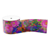 Roze schilderij van abstracte waterverf grosgrain lint (Spoel)