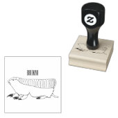 Roze schildklier cartoon rubberstempel (Gestempeld)