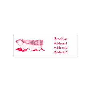 Roze schildklier cartoon  zelfinktende stempel