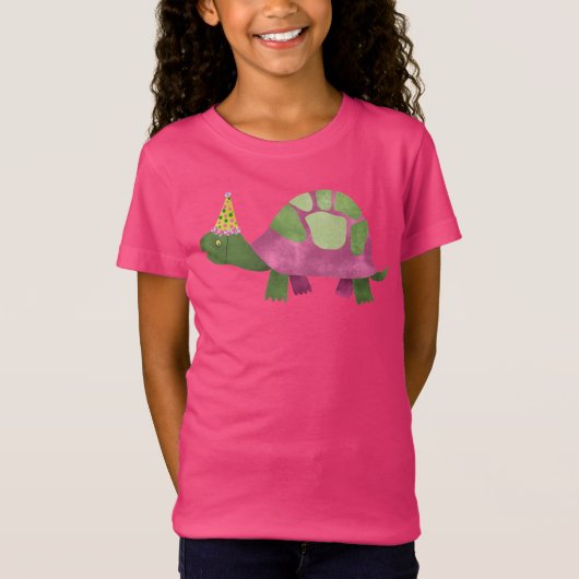 Roze schildpad Shirt | Verjaardag van Turtle (Voorkant)