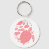Roze schildpad sleutelhanger (Voorkant)