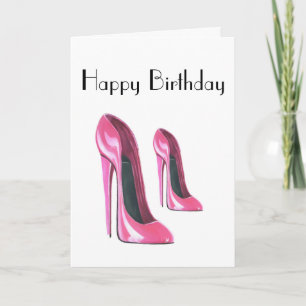 Roze schoenen Verjaardag Kaart