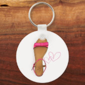 Roze schoenenketen sleutelhanger (Voorkant)