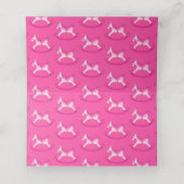 Roze schommelpaard waterverf kunst (Binnenkant ongevouwen)